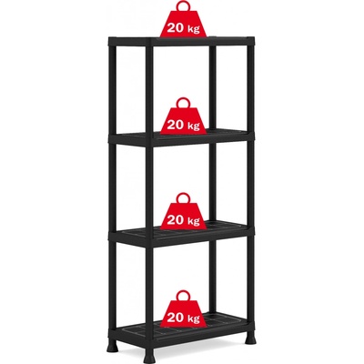 KETER 9503 plastový regál PLUS 60/4 nosnost police 20kg