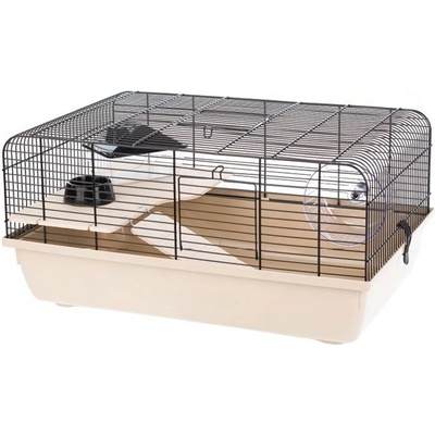 INTER-ZOO Pet Products Клетка за гризачи REX I + WOOD 58 x 38 x 29 см БЕЖОВА