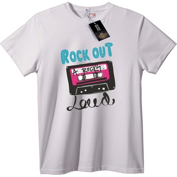 NOONEBRAND Тениска Рок Касета - 2XL, White