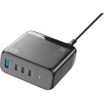 Cellularline Зарядно 220V GaN+ Ultra Desk 4 порта 150W черно 15502