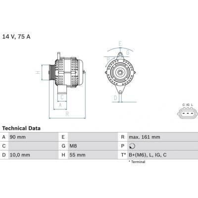 Generátor BOSCH 0 986 082 900