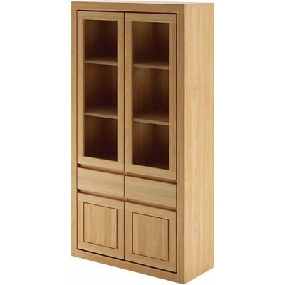 Drewmax KW302 dřevěná skříň knihovna z dubu