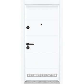 Image 1 of Starsteeldoor Блиндирана врата Parkdor L-80 Бяла (цена без монтаж)
