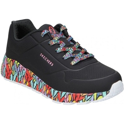 Skechers dievčenská rekreačná obuv -Uno Lite JGoldCrown Subtle Love Jr black/multi