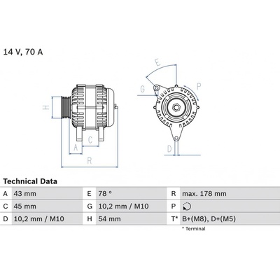 Alternátor BOSCH 0 986 042 071