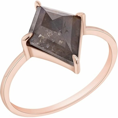 Eppi Minimalistický prsteň so salt and pepper diamantom Brogan R43060