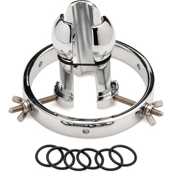 Image 1 of Master Series Forced Spread Stainless Steel Anal Explorer Silver