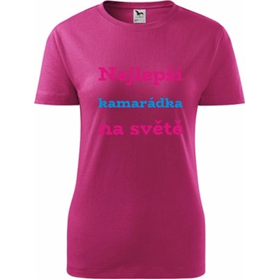 Purpurové dámské tričko nejlepší kamarádka na světě darek pro kamaradku