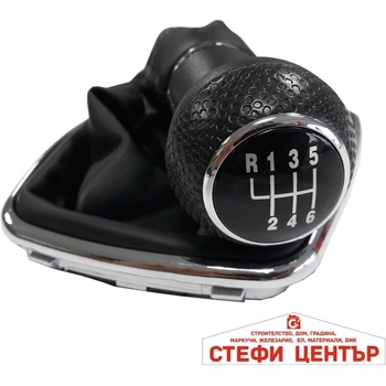 Paolo Топка за скоростен лост с маншон съвместима с VW Golf / Bora с 6 скорости - черен конец (58327)