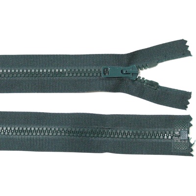 Kostěný zip no.5 rozepínací 85cm bundový color: 670 borovicová zelená