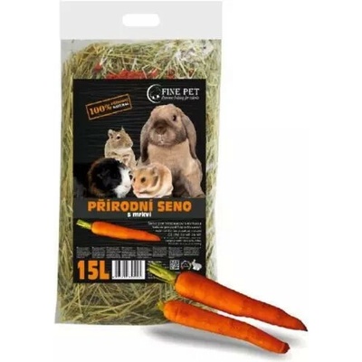 FinePet prírodné seno s mrkvou 500g