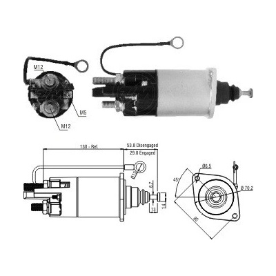 Spínač startéru 10461754 Delco 10461754