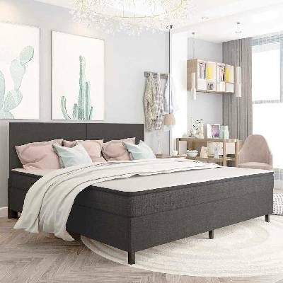 zahrada-XL 287467 Postel boxspring šedá textil