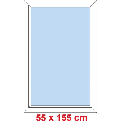 Soft Plastové okno 55x155 cm, FIX neotevíravé, Antracit struktura/bílá