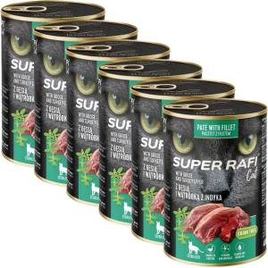 RAFI Super Rafi Cat Sterilised P&F Goose and Turkey liver 6 x 400 g