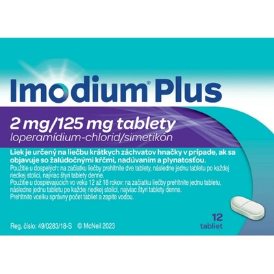 Imodium Plus tbl. 12 x 2 mg/125 mg