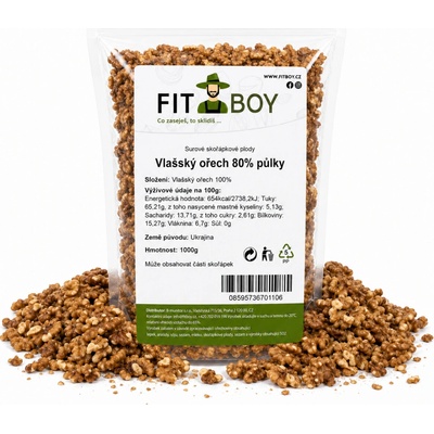 FITBOY Vlašský orech 80% polovičky 1000 g