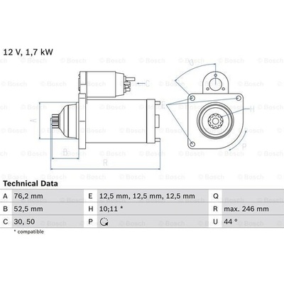 BOSCH Štartér 0986020250