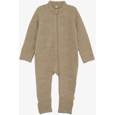 Merino overal celotelový na zips hnedý Woodsmoke CeLaVi