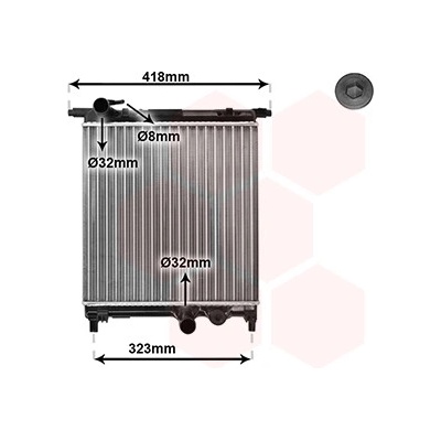 Chladič vody pro motor VAN WEZEL 58002325