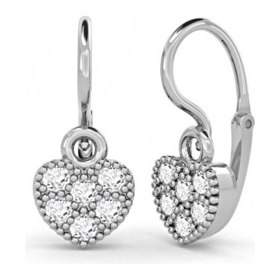 Couple, Dětské náušnice Miky, bílé zlato se zirkony, 585-66-3-0274.1B00.0.00.001.14