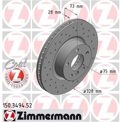 Brzdový kotúč ZIMMERMANN 150.3494.52