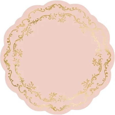 PartyDeco Podložky pod tanier Dusty pink 35,5 cm