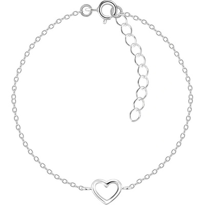 Luminosa stříbrný náramek SRDÍČKO SB-004