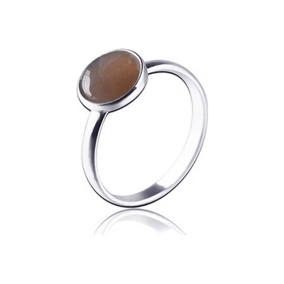 Nubis Stříbrný prsten Grey Agate NBP98