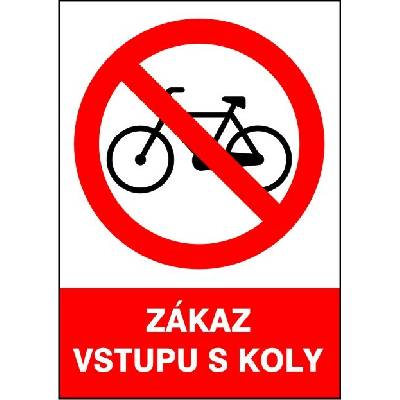 RAFO Samolepka Zákaz vstupu s koly Velikosti: A4 (21 x 30 cm)