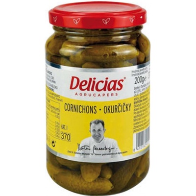 Delicias cornichons uhorčičky mini 370 ml