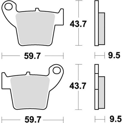 Brzdové destičky, BRAKING (semi-metalická směs SM1) 2 ks v balení M501-176