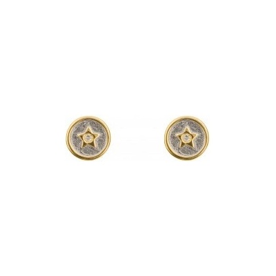 D for diamond Detské strieborné náušnice s diamantom E6328