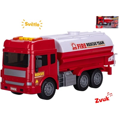 Mikro Trading Auto hasiči cisterna na zotrvačník na batérie so svetlom a zvukom 28 cm