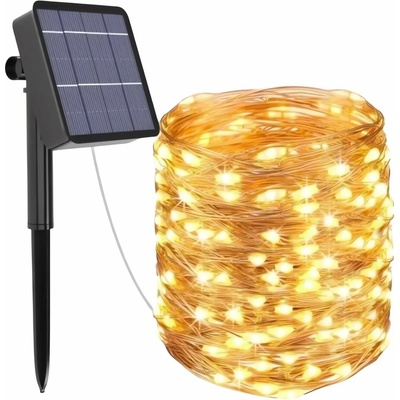 Foxter 2353 Solárna svetelná reťaz 100 LED, 10 m teplá biela