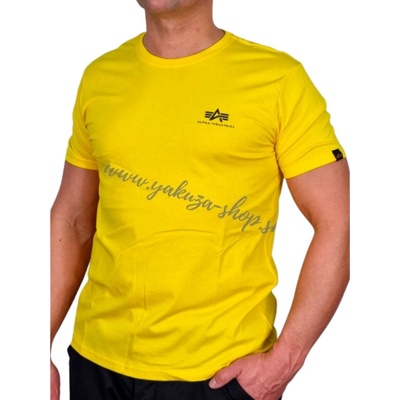 Alpha Industries Basic T Small Logo Empire yellow tričko pánske žlté