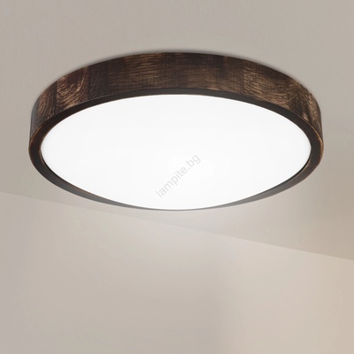 Brilagi - LED таванно осветително тяло CARVALHO SLIM SMOKEY LED/36W/230V, цвят дъб, Ø 37, 5 см (BG2347)