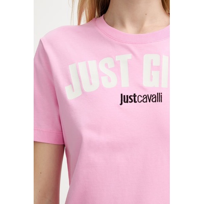 Just Cavalli Памучна тениска Just Cavalli (80PAHT12.CJ500)