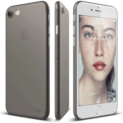 elago Inner Core Case - тънък полипропиленов кейс (0.3 mm) и HD покритие за iPhone 8, iPhone 7 (сив)