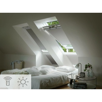 VELUX DSL Standard modrá 1100, Bílý lakovaný hliník KWL, M04/304 78x98 cm