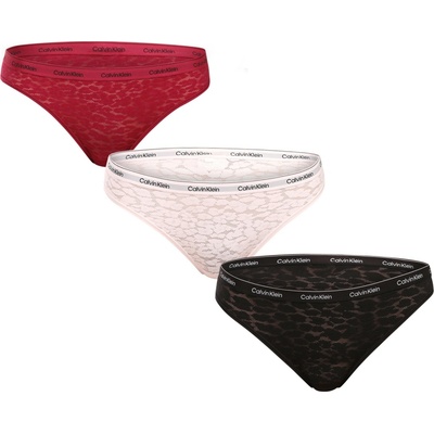 Calvin Klein 3PACK dámske nohavičky viacfarebné (QD5069E 325)