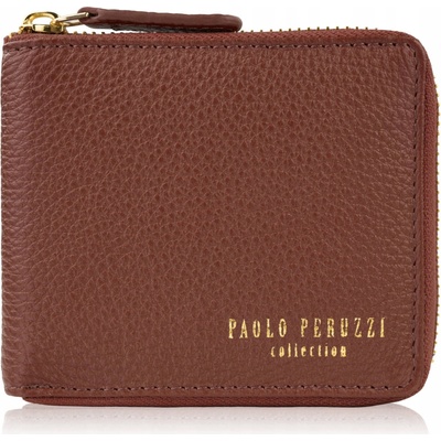Dámska kožená peňaženka malá hnedá horizontálna s RFID Paolo Peruzzi KV-04-BR
