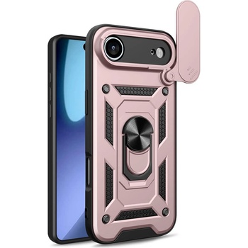 Techsuit Хибриден удароустойчив кейс с пръстен против изпускане за iPhone 17 Air - Techsuit CamShield Case (розово злато) (KF2348745)