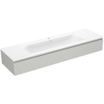 Mexen Orio шкаф за баня 160 см с мивка Vela, 1 чекмедже, сив мат/бял мат - 91A10-16023-1-BF62-W23M01 (91A10-16023-1-BF62-W23M01)