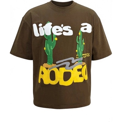 Pretty boy ugly world Детска тениска PRETTY BOY UGLY WORLD Pretty Boy Ugly World Short Sleeve Crew Neck Oversized Fit T-Shirt Mens - Brown