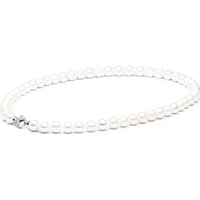 Gaura Pearls Luxusní perlový náhrdelník - sladkovodní perla FARWA795-M/50 Bílá