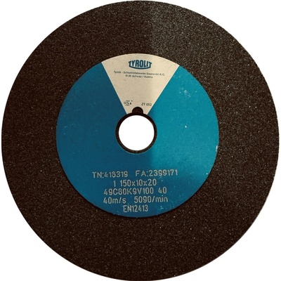 Tyrolit Brusný kotouč plochý 150 x 10 x 20 mm 49C80K9V40 T416319