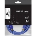 Gembird Cable usb 3.0 gembird type a-b 3.0m usb 3.0 - blue