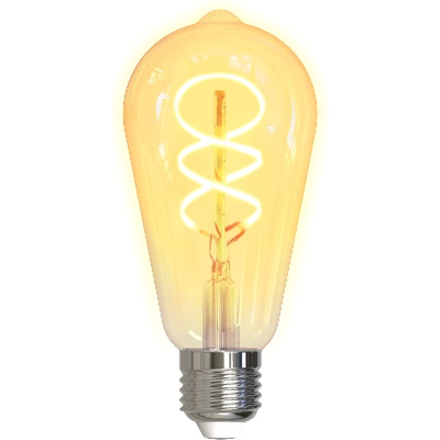 DELTACO SMART HOME SH-LFE27ST64S LED крушка, E27, волфрамова, спирала, WIFI, 5, 5 W, бяла, регулируема