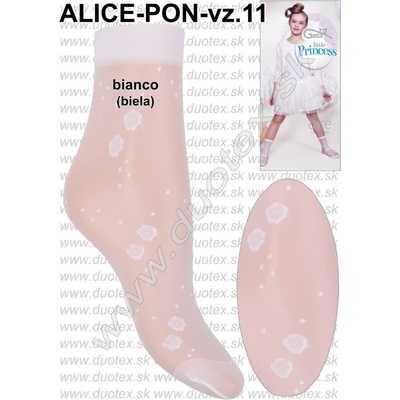 Gatta Detské ponožky Alice pon vz 10 bianco